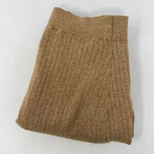 Free People‎ Women's Medium Beige Cotton Blend Stretch Knit Skirt